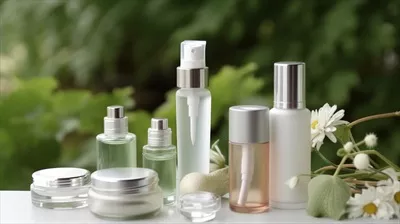 عکس تصویری زیبا از پس زمینه طبیعی با الهام از محصولات آرایشی و بهداشتی