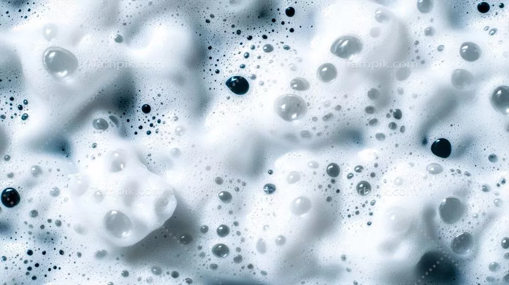 عکس نمای نزدیک و زیبا از حباب ها و چرخش های کف اقیانوس