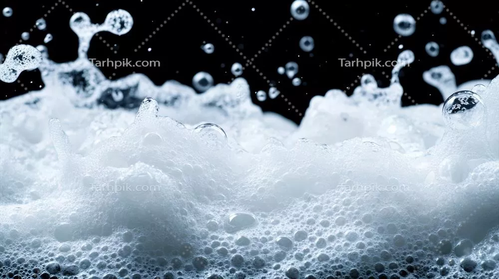 عکس نمای نزدیک و جذاب از حباب ها و چرخش های کف اقیانوس