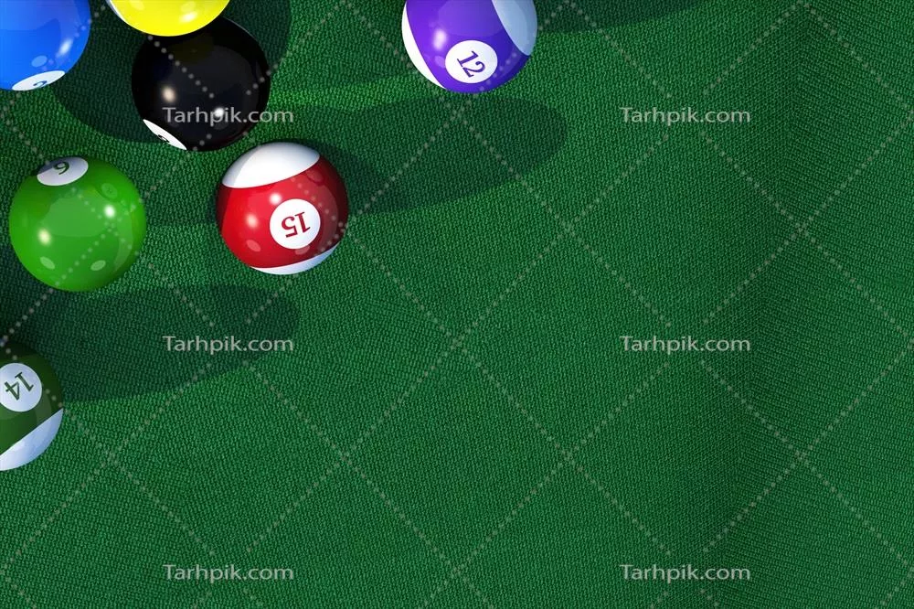 عکس بازی بیلیارد: فضایی خالی برای نمایش مهارت ها و استراتژی ها