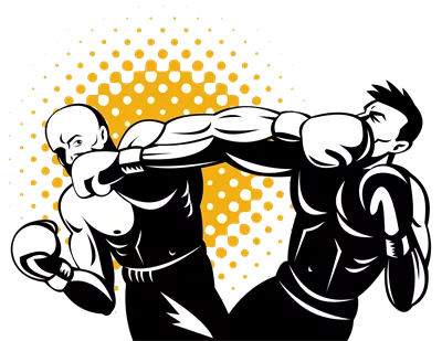 عکس دوربری تصویری از بوکسور در حال اجرای یک ضربه knockout با قدرت بالا