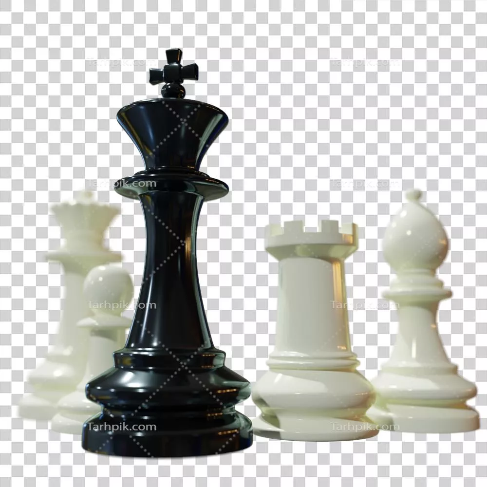 عکس دوربری ترکیب سه بعدی شطرنج با طراحی خلاقانه و جذاب