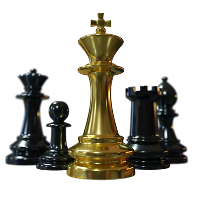 عکس دوربری ترکیب سه بعدی شطرنج با طراحی خلاقانه و جذاب