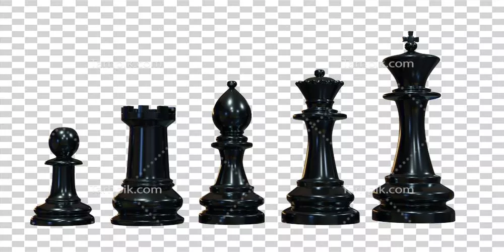 عکس دوربری ترکیب سه بعدی شطرنج با طراحی خلاقانه و جذاب