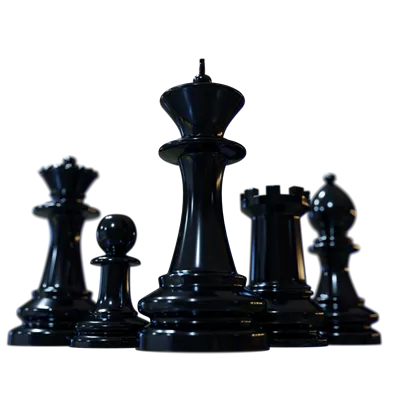 عکس دوربری ترکیب سه بعدی شطرنج با طراحی خلاقانه و جذاب