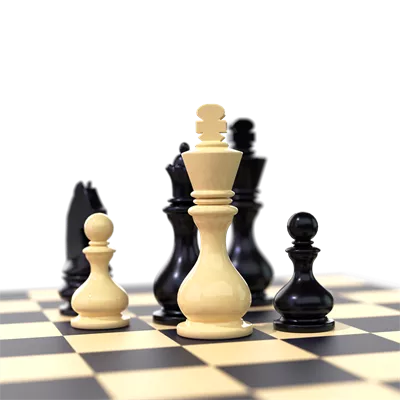 عکس دوربری ترکیب سه بعدی شطرنج با طراحی خلاقانه و جذاب