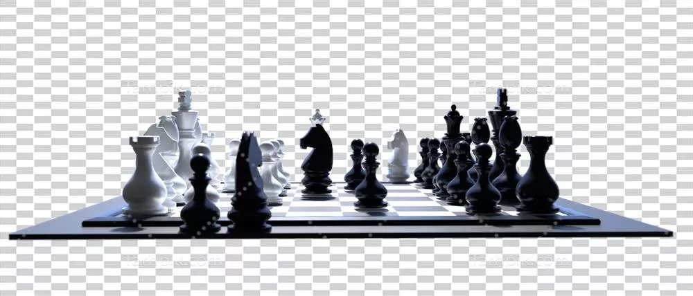 عکس دوربری ترکیب سه بعدی شطرنج با طراحی خلاقانه و جذاب