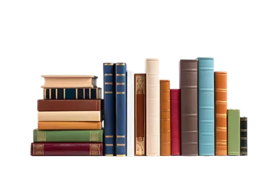 عکس دوربری مجموعه ای از کتاب های رنگی با طراحی هوش مصنوعی و گرافیک جذاب