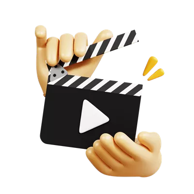 عکس دوربری تصویری زیبا و جذاب از نماد سینما و فیلم با طراحی سه بعدی