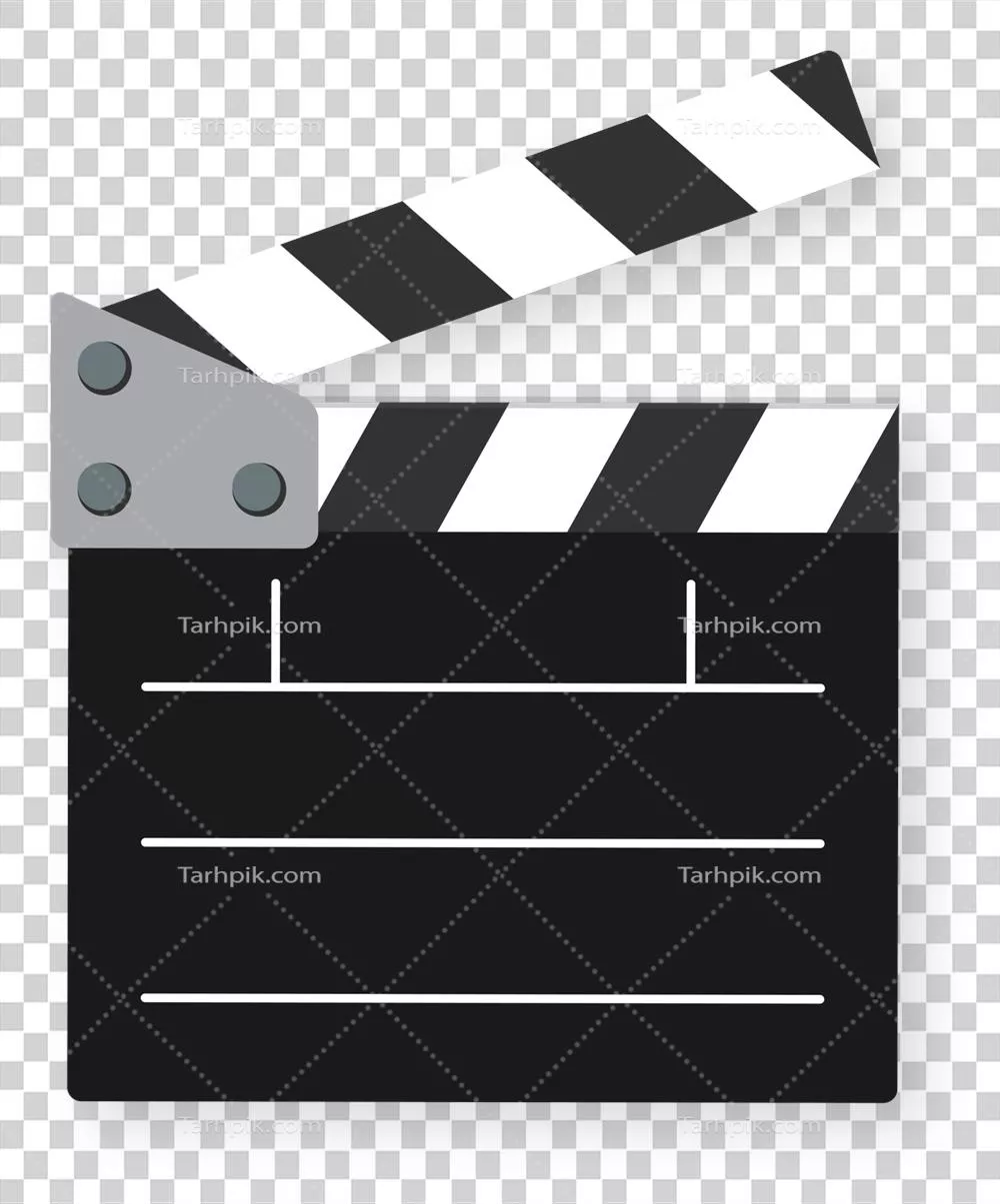 عکس دوربری نماد سینما: تصویر جذاب از یک فیلم با کلاپر سیاه و سفید