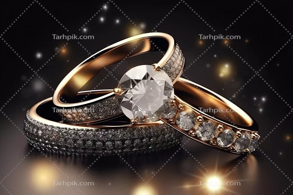 عکس انگشتر طراحی شده با کیفیت بالا و مد روز برای علاقه مندان به جواهرات