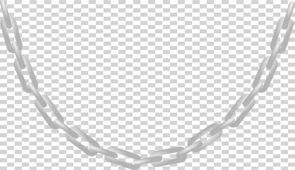 عکس دوربری زنجیر نقره ای زیبا و شیک برای تکمیل استایل شما