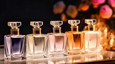 عکس معرفی شگفت انگیز بطری های عطر لوکس در رویداد فروش محصولات زیبایی