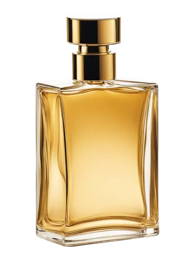عکس دوربری عطر طلایی زیبا و منحصر به فرد با طراحی مدرن و شیک