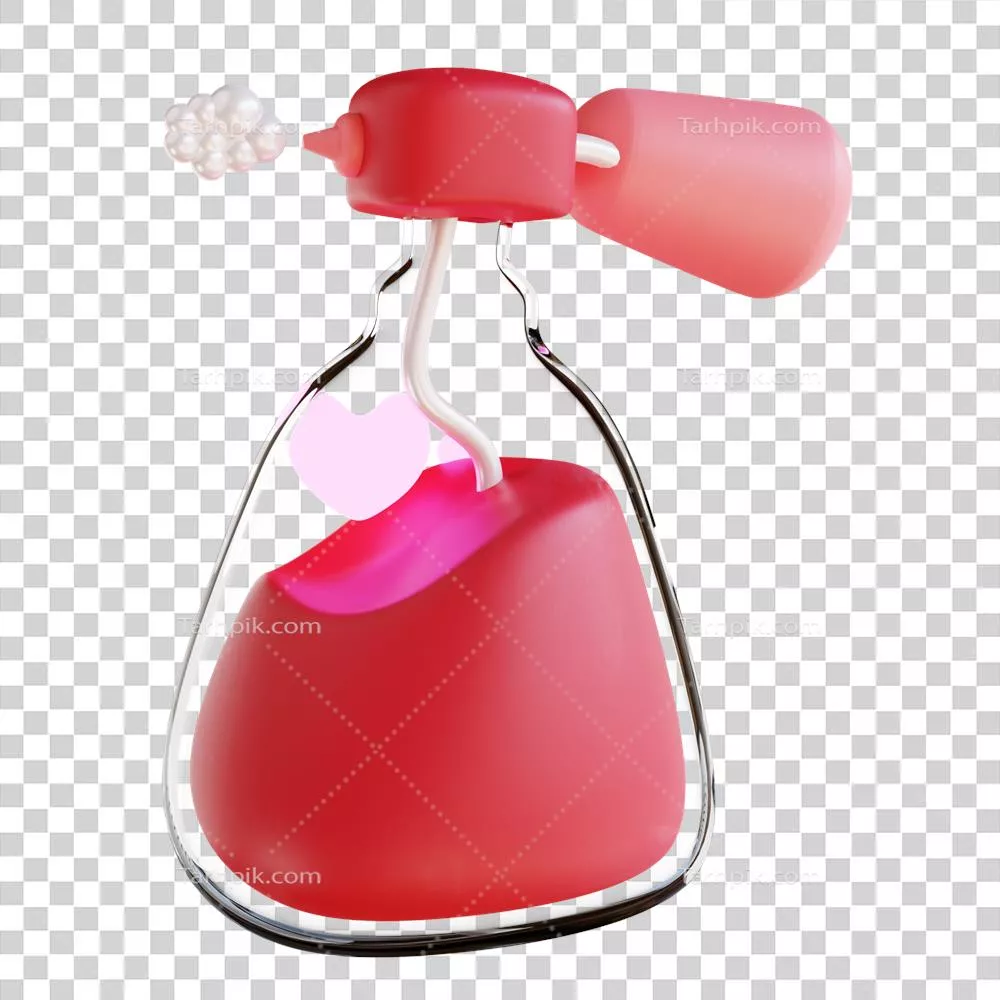 عکس دوربری تصویری سه بعدی از عطر با طراحی عاشقانه و جذاب