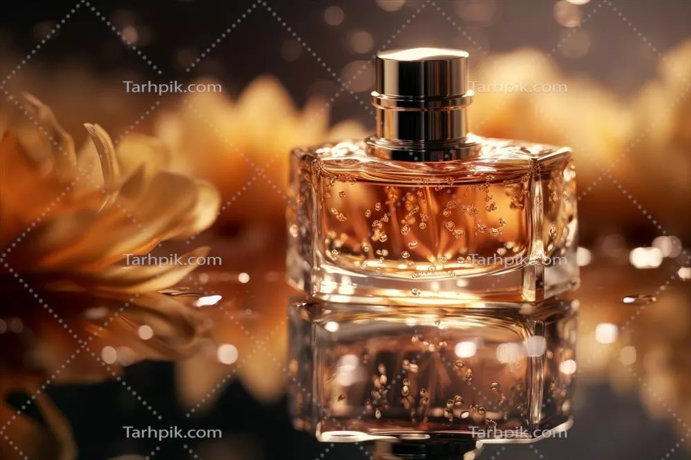 عکس تولید تصویر هنری از عطر، آینه و گل ها با استفاده از هوش مصنوعی