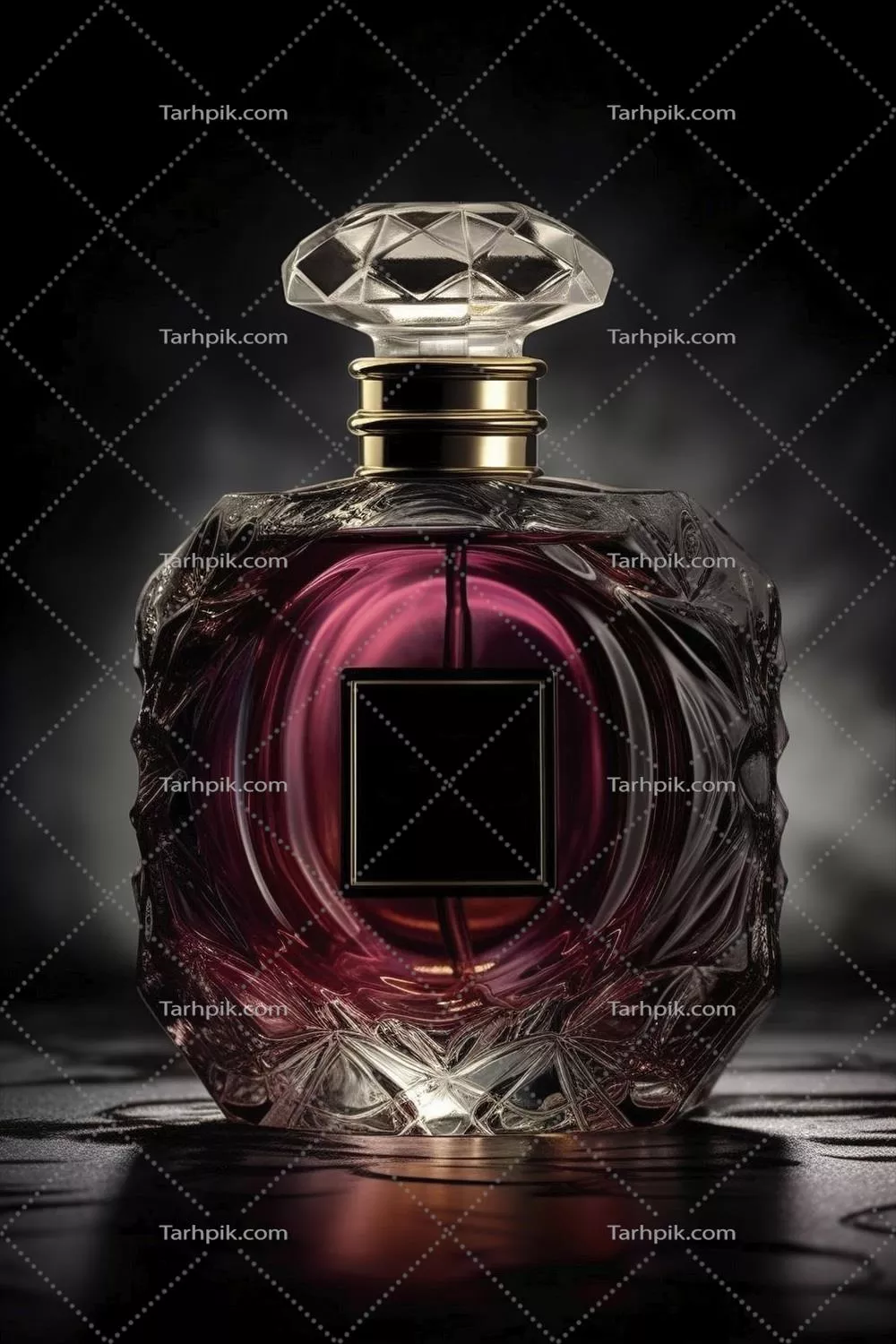 عکس بطری عطر طراحی شده با استفاده از هوش مصنوعی و خلاقیت دیجیتال
