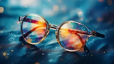 عینک های کیهانی رنگارنگ که جهان را در خود منعکس می کنند
