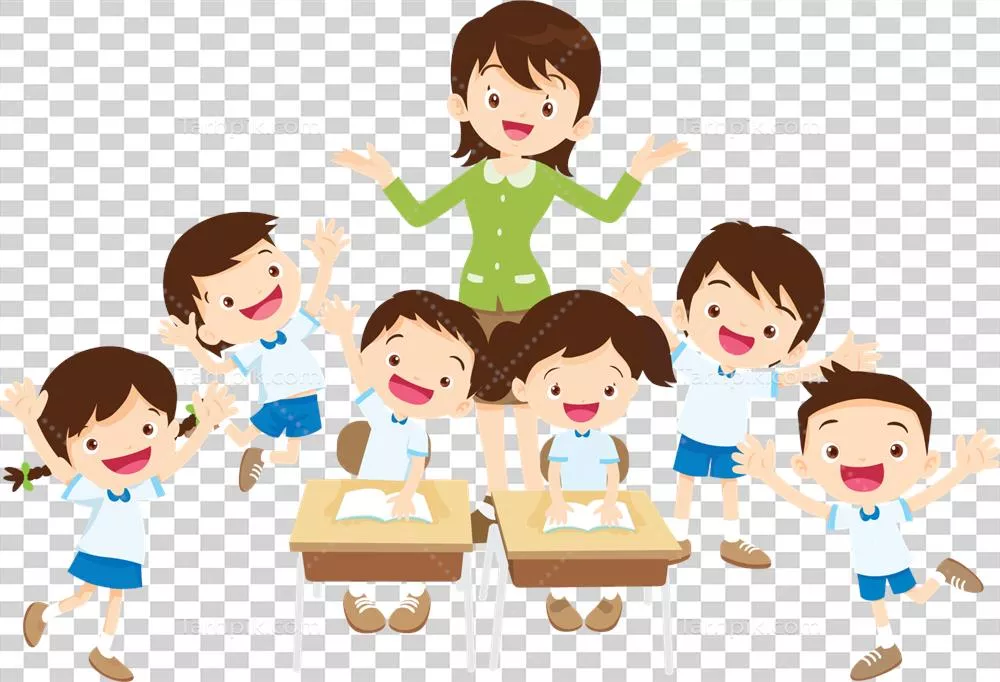 عکس دوربری کودکان در حال نشستن بر روی کتاب ها و مطالعه در فضای آموزشی