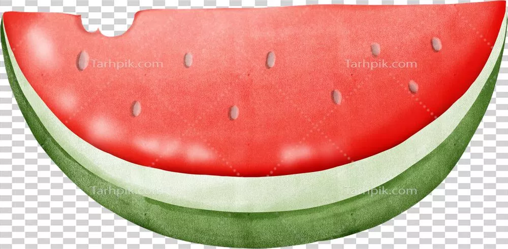 عکس دوربری تصویری زیبا از میوه های تابستانی با طراحی آبرنگی و رنگ های شاداب
