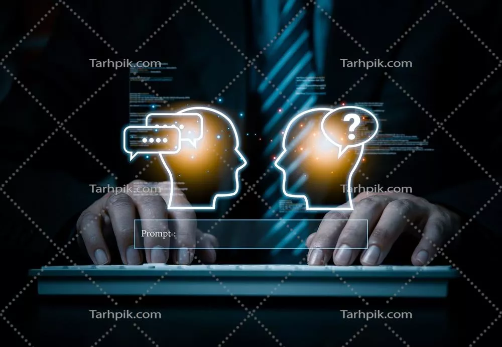 عکس رابط کاربری هوش مصنوعی با تمرکز بر پردازش زبان و یادگیری ماشین
