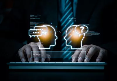 عکس رابط کاربری هوش مصنوعی با تمرکز بر پردازش زبان و یادگیری ماشین