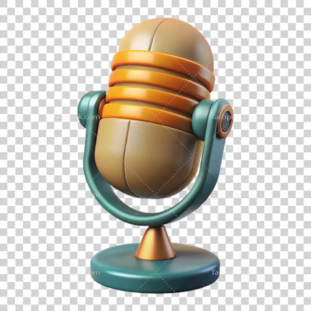 عکس دوربری میکروفون قدیمی و مدرن: نماد تنوع در پخش زنده و زبان ها