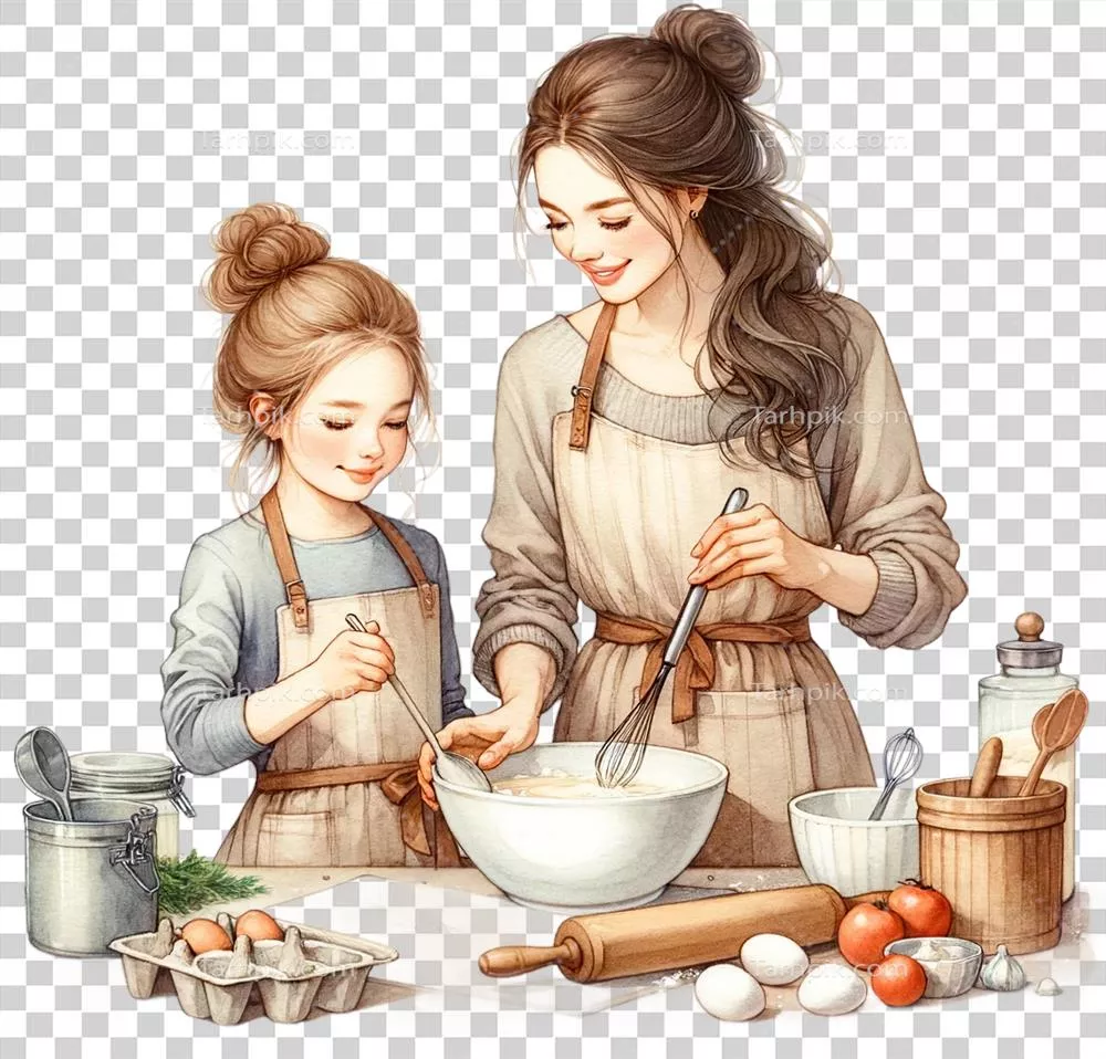 عکس دوربری روز شیرینی پزی با مادر: لحظاتی دلنشین و خاطره انگیز