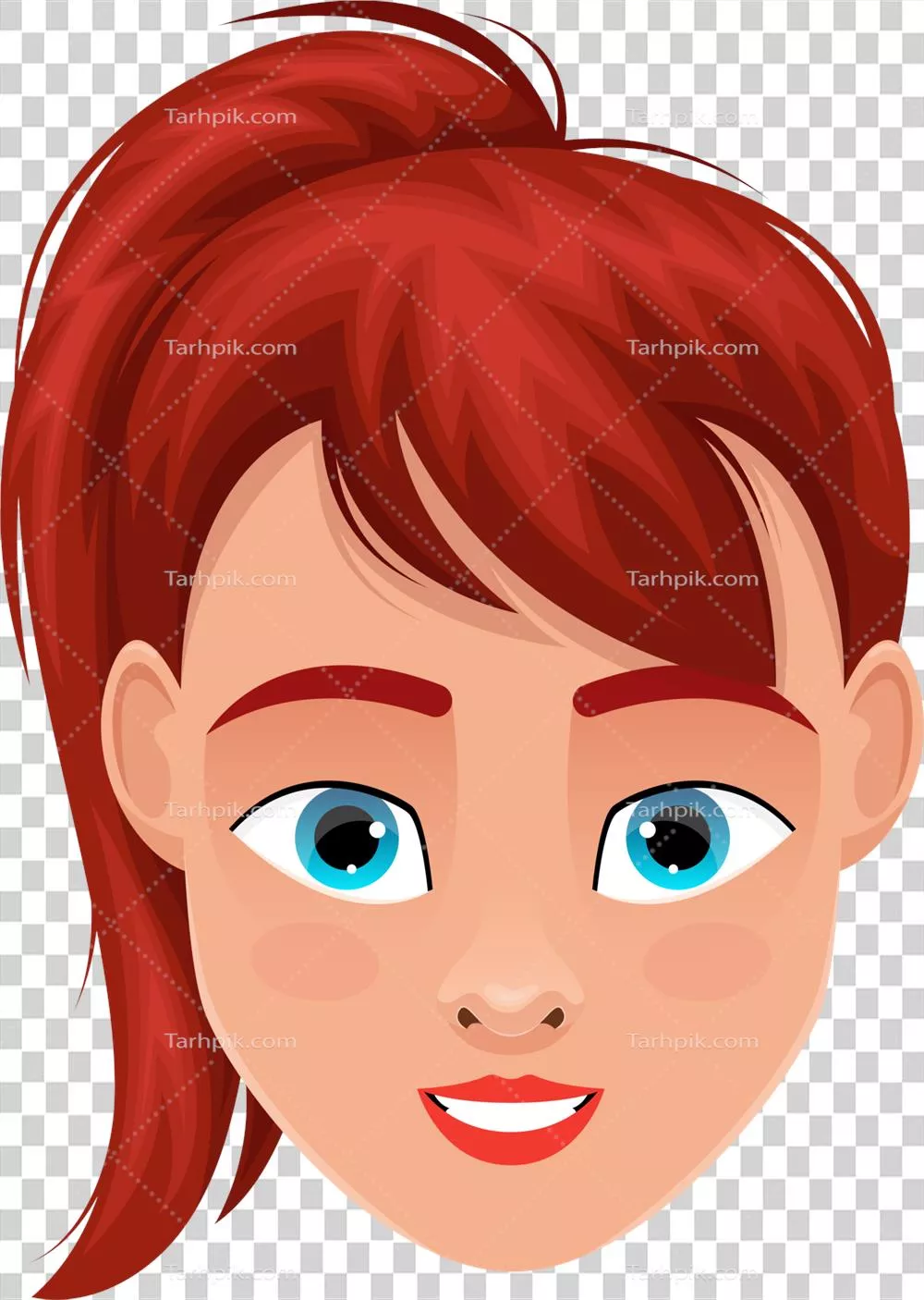 عکس دوربری طراحی و تصویرسازی چهره زن با بیان احساسات مختلف