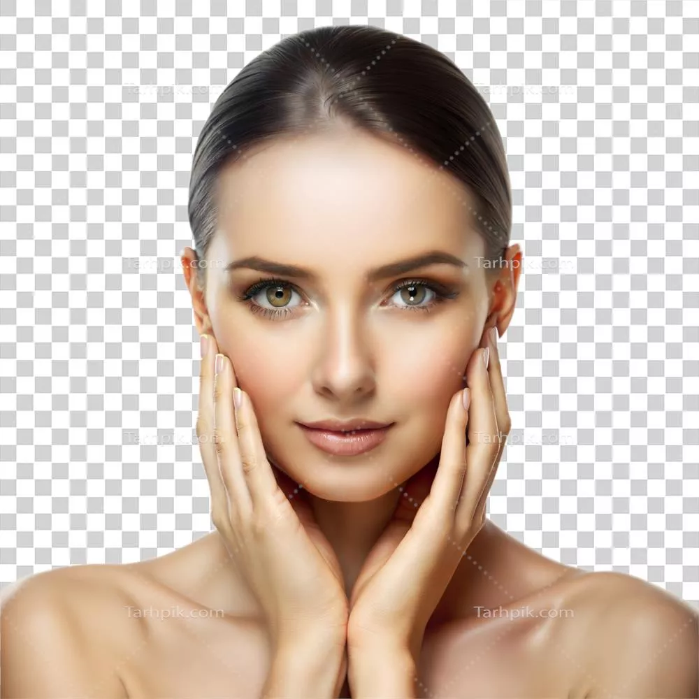 عکس دوربری زنی که با دستانش صورتش را پوشانده و در حال تفکر است