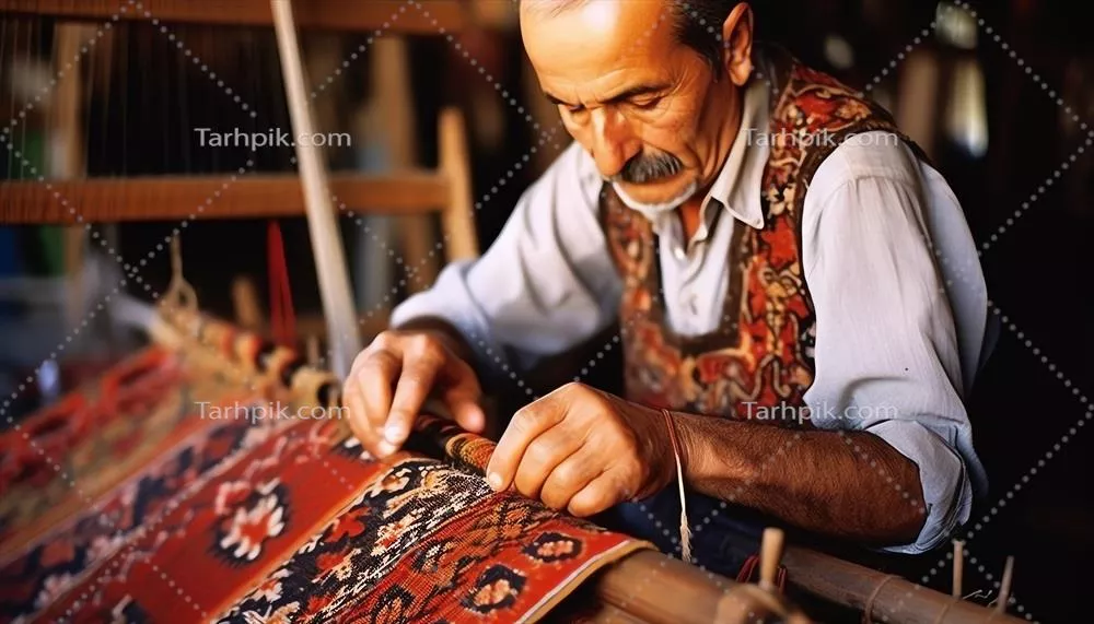 عکس مردی در حال تعمیر ساعت در کارگاه، نمایی از دقت و هنر