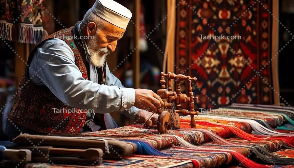 عکس تصویری زیبا از ترکیب رنگ های قرمز، آبی و زرد به صورت هنری