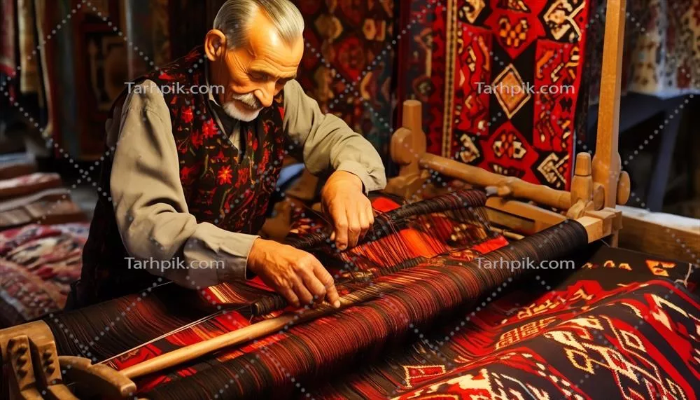 عکس تصویری زیبا از ترکیب رنگ های قرمز، آبی و زرد به صورت هنری