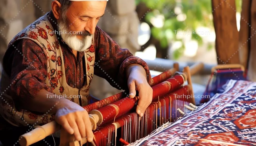 عکس تصویری زیبا از ترکیب رنگ های قرمز، آبی و زرد به صورت هنری