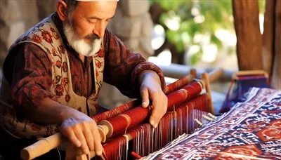 عکس تصویری زیبا از ترکیب رنگ های قرمز، آبی و زرد به صورت هنری