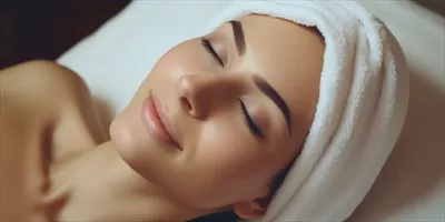 عکس زنی در سالن اسپا در حال انجام مراقبت از پوست صورت
