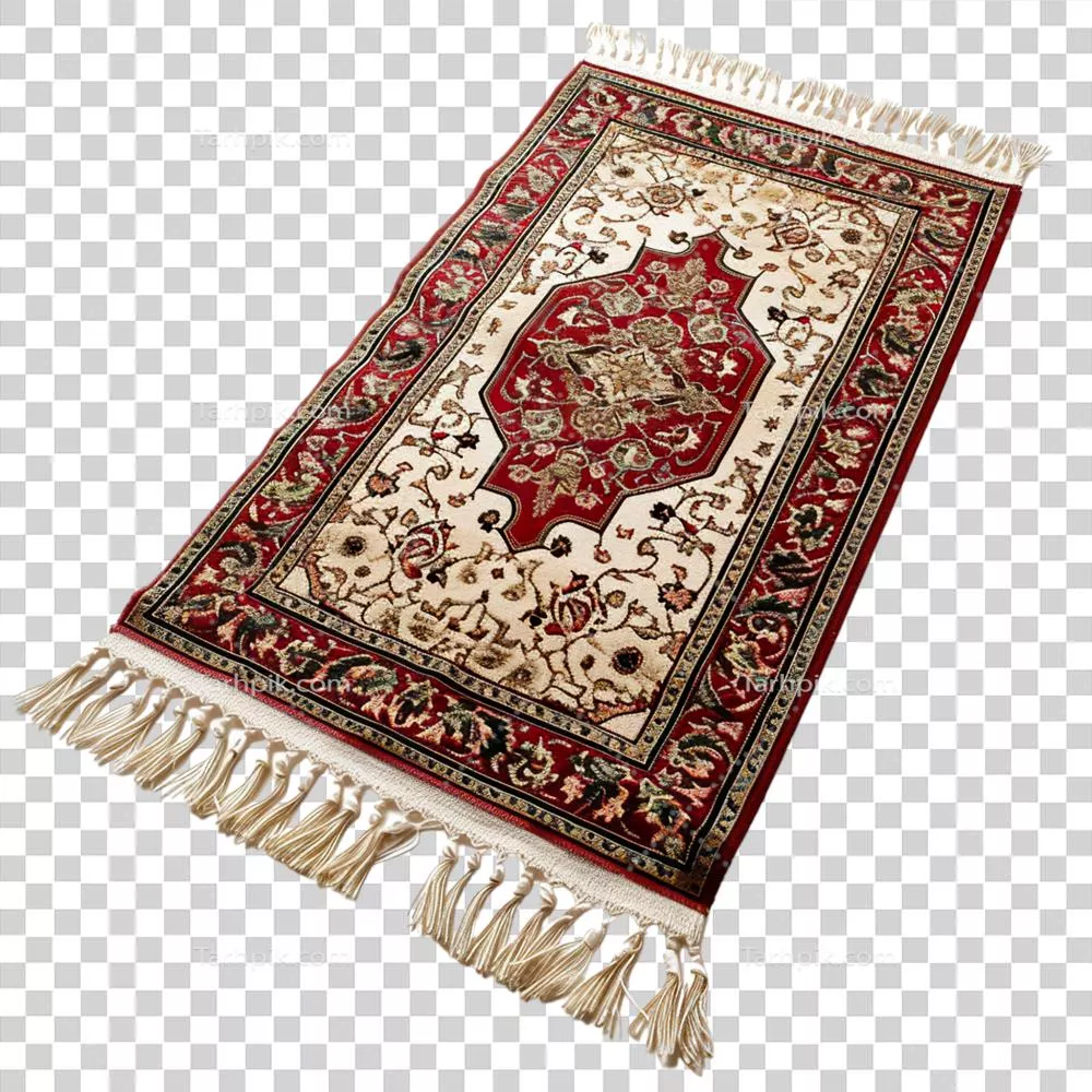 عکس دوربری مجموعه ویژه رمضان با طراحی قرمز و طلایی بر روی پس زمینه شفاف
