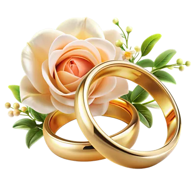 عکس دوربری حلقه های عروسی واقعی با طراحی زیبا و گل های طبیعی