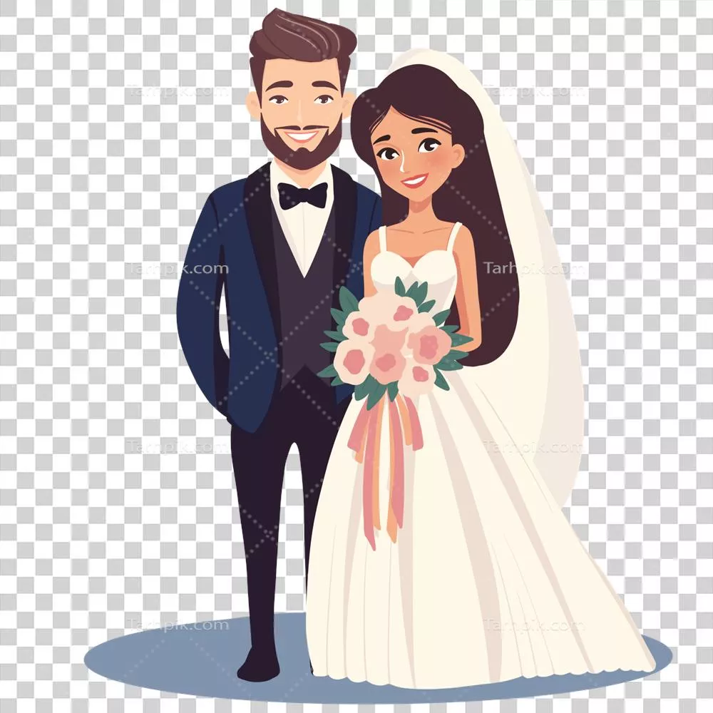 عکس دوربری شخصیت های عروس و داماد برای طراحی های عروسی و مراسم های ویژه
