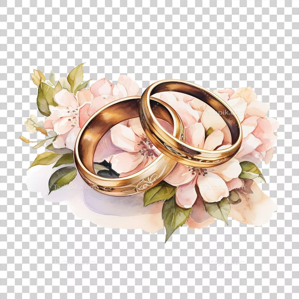 عکس دوربری نماد عشق و تعهد: حلقه عروسی ولنتاین برای همیشه