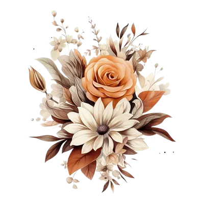 عکس دوربری طراحی گل های آبرنگی زیبا برای تزئینات عروسی و هنرهای دستی