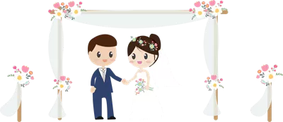 عکس دوربری زوج عروسی با تزئینات گل زیبا و دلنشین در یک روز خاص