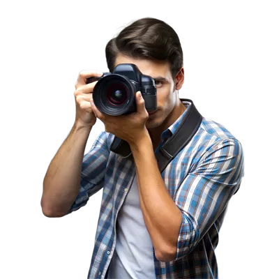 عکس دوربری عکاس حرفه ای در حال ثبت لحظه ای زیبا با دوربین پیشرفته