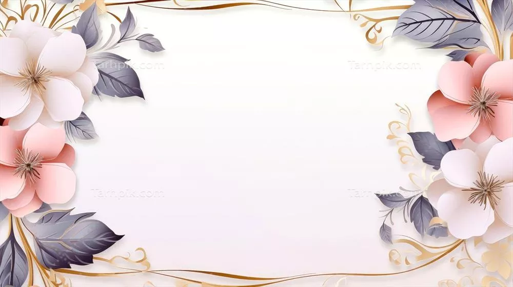 عکس قاب گلدار چند رنگ برای کارت و بنرهای عروسی و بهار
