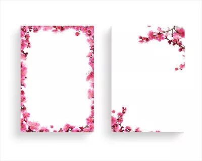 عکس فریم زیبا از گل های بهاری برای دعوتنامه عروسی