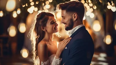 عکس زیبا از یک زوج خوشحال در روز عروسی شان
