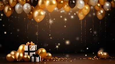 عکس پس زمینه ای زیبا و تزئین شده برای جشن سال نو با المان های متنوع