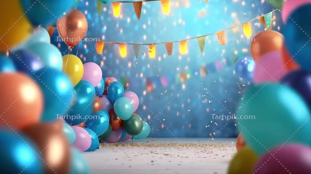 عکس تصویری زیبا از پس زمینه جشن تولد با طراحی خلاقانه و جذاب