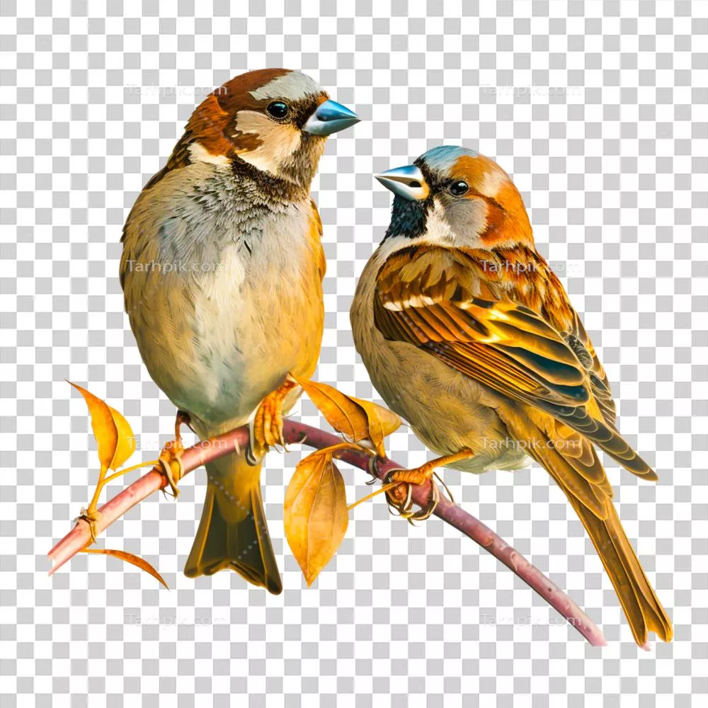 عکس دوربری پرنده  ای زیبا و خلاقانه با طراحی هوش مصنوعی در پس زمینه شفاف