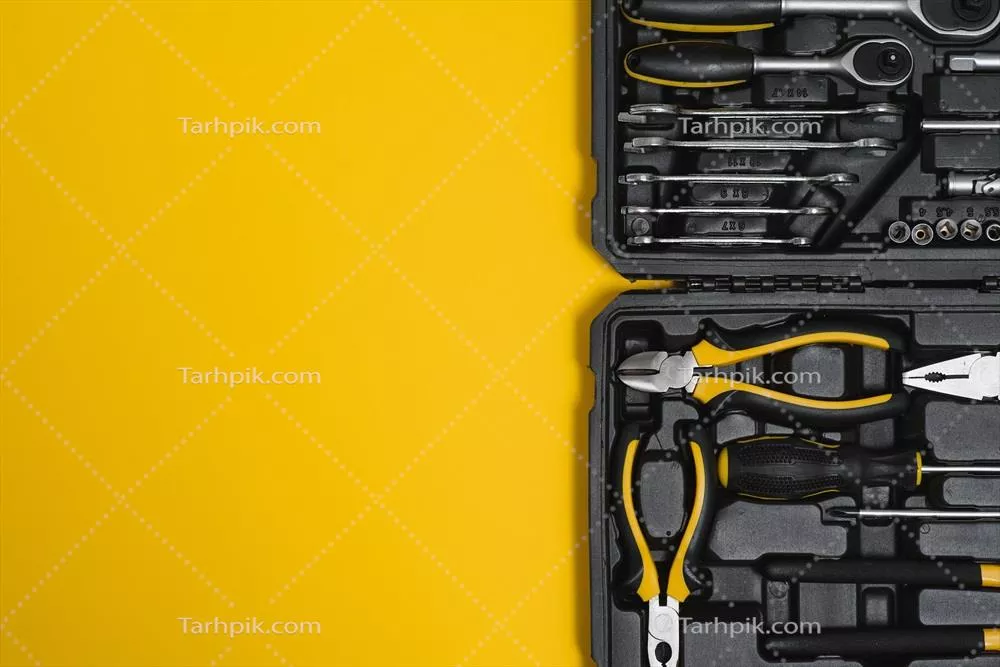 عکس جعبه ابزار کامل برای تعمیرات خودرو با جزئیات دقیق و کاربردی